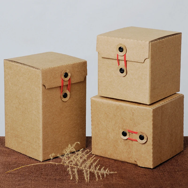 10 шт./лот- 11 размеров Ретро коробка из крафт-бумаги чай, мед, джем, конфеты, мыло ручной работы, подарочные упаковочные коробки