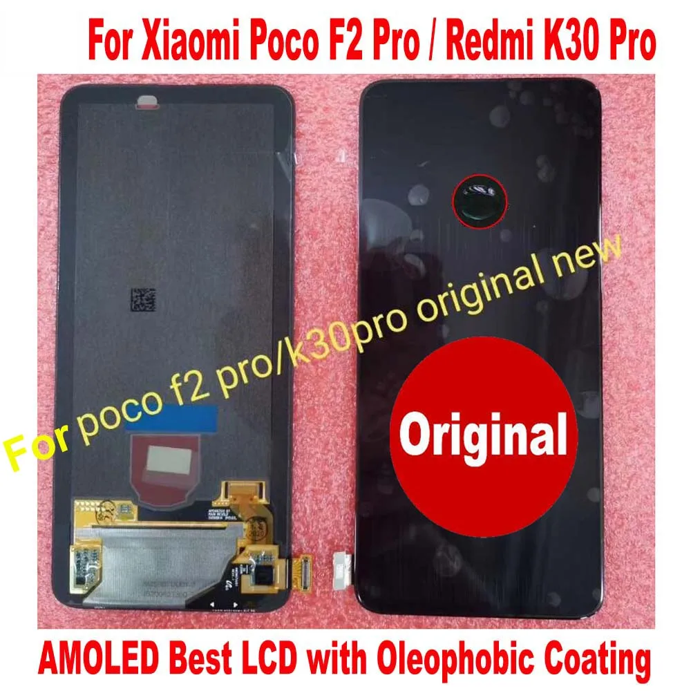100% Оригинальный Стеклянный Датчик Для Xiaomi Poco F2 Pro ЖК-дисплей С Сенсорным Экраном и Цифровым Преобразователем В Сборе Для Redmi K30 Pro Pantalla + Рамка