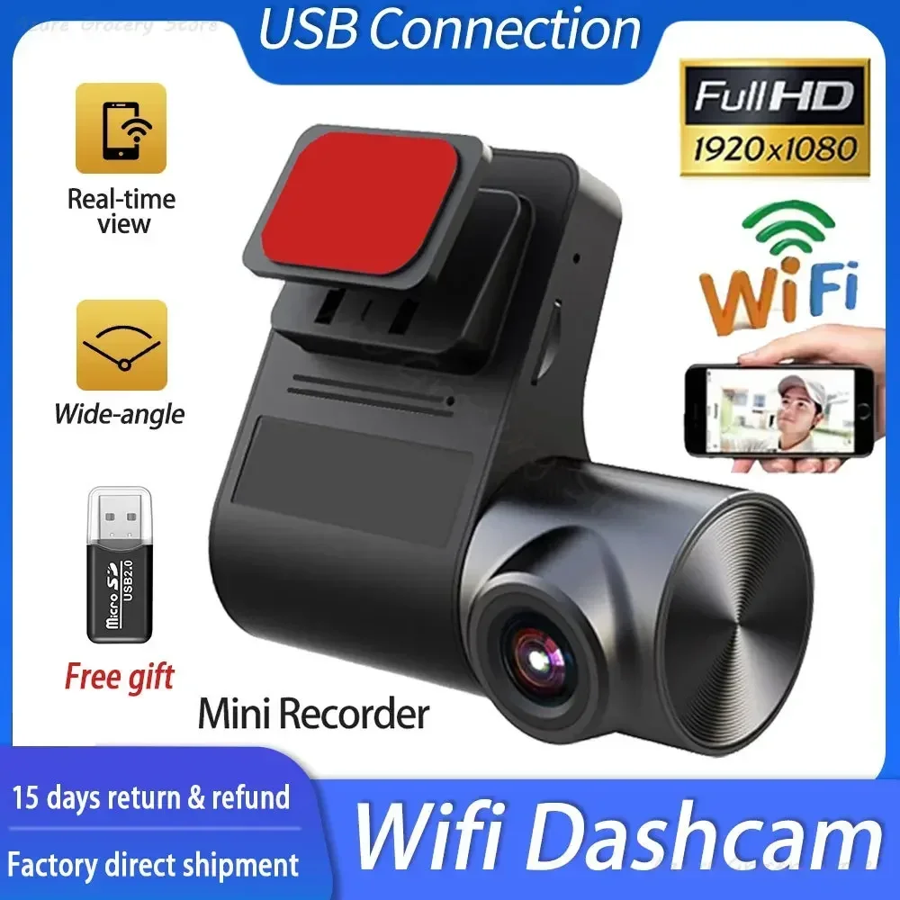 1080P Mini Dash Cam USB Скрытый Автомобильный Видеорегистратор Камера Рекордер Мобильный Телефон 170 ° Широкоугольный HD Ночного Видения Петлевая Запись Датчик Движения