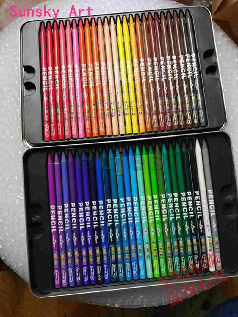 12 24 48 цветной карандаш без дерева, полный набор карандашей для рисования, набор для рисования для студентов-художников, школьные принадлежности, ручная краска для раскрашивания