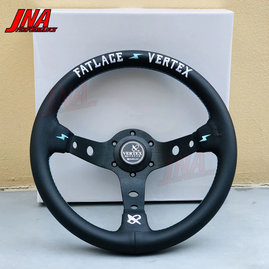 13-дюймовое Рулевое колесо FATLACE x Vertex JDM Racing Спортивное Кожаное Рулевое Колесо PC-ST20