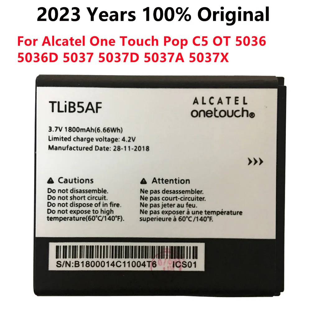1800 мАч! НОВЫЙ Аккумулятор TLiB5AF для Alcatel One Touch Pop C5 OT 5036 5036D 5037 5037D 5037A 5037X