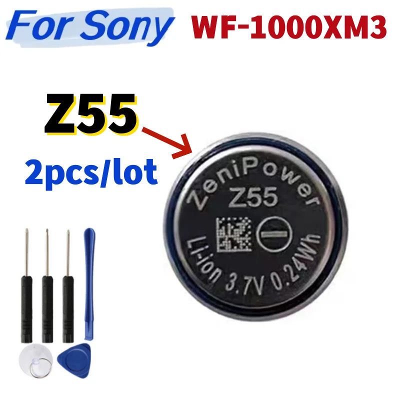 2 шт./лот ZeniPower Z55 1254 сменный Аккумулятор CP1254 3,7 В Для гарнитуры Sony WI-SP600N WF-SP700N WF-SP900 WF-1000XM3 WF-1000X
