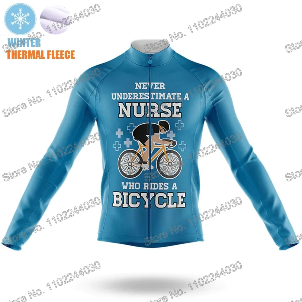 2023 Велосипедная Медсестра, Велосипедная Одежда, Зимняя Велосипедная Майка, Мужская Велосипедная рубашка с длинным рукавом, Велосипедная рубашка MTB Maillot