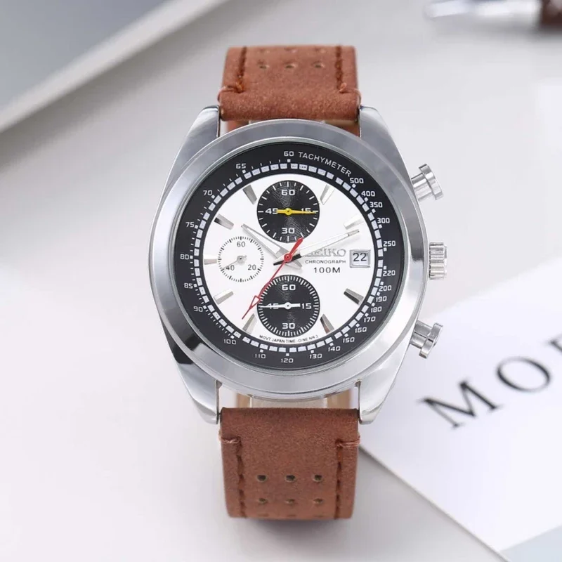 2023 Новые многофункциональные роскошные часы Seiko, модный деловой хронограф, мужские часы из сплава, немеханические кварцевые мужские часы