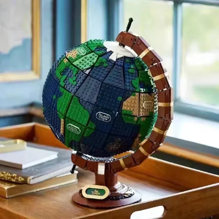 2585ШТ Совместимые с глобусом 21332 идеи Модель карты земного шара Строительные блоки Кирпичи Технические MOC кирпичи Игрушки для подарков детям