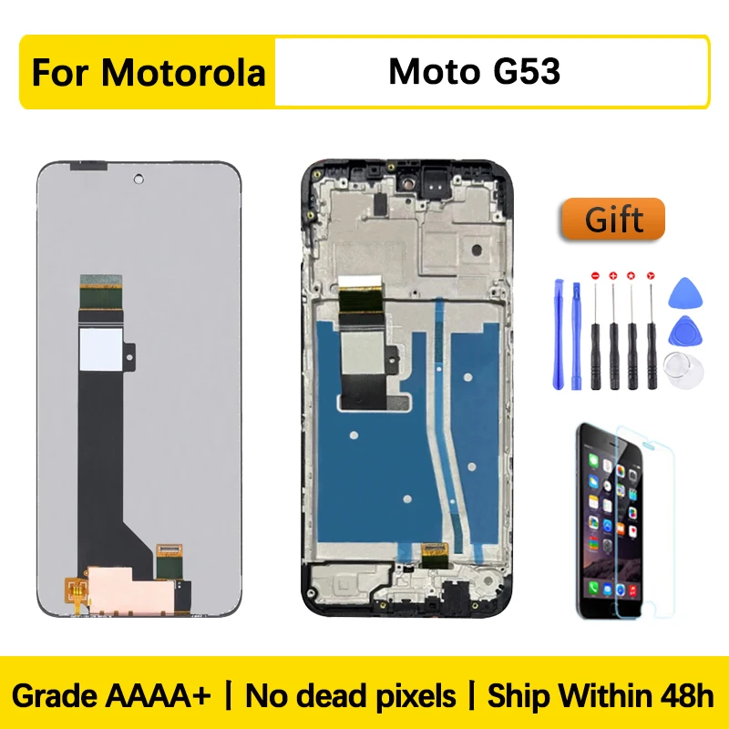 6,5 “Для моделей Motorola Moto G53 LCD XT2335-2 Экран дисплея Сенсорная панель Дисплей Сенсорный экран дигитайзер с рамкой