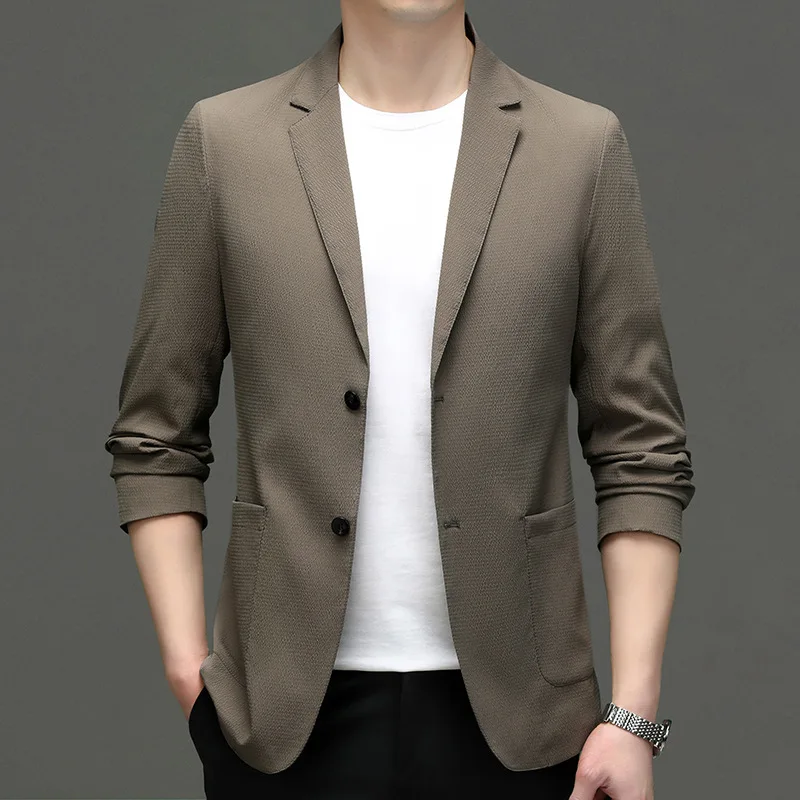 9310-Мужская футболка в корейском стиле, приталенная куртка