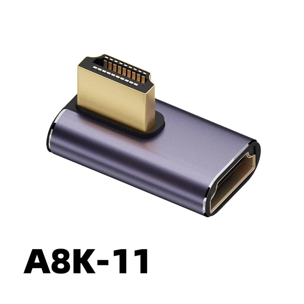 HDMI-совместимый адаптер 7680 × 4320 при 60 Гц Простой в использовании Многофункциональный, высокой четкости, долговечная бытовая электроника 8k Elbow