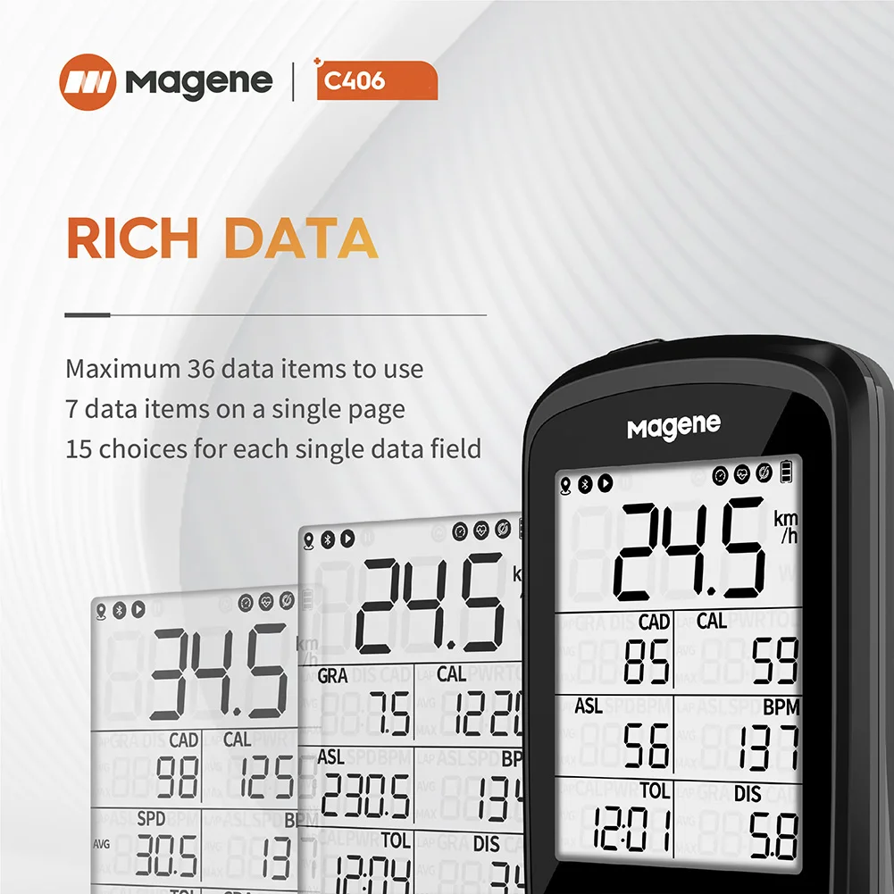 Magene GPS Велокомпьютер C406 Беспроводной Велосипедный Спидометр Дорожный MTB Водонепроницаемый Bluetooth Ant + Одометр скорости велосипеда Cadence