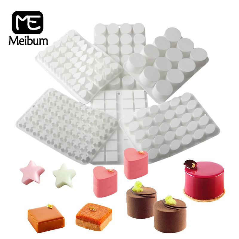 Meibum 3D геометрические формы силиконовая форма для торта небольшого размера Десертная форма Инструменты для украшения торта Кухонная форма для шоколада