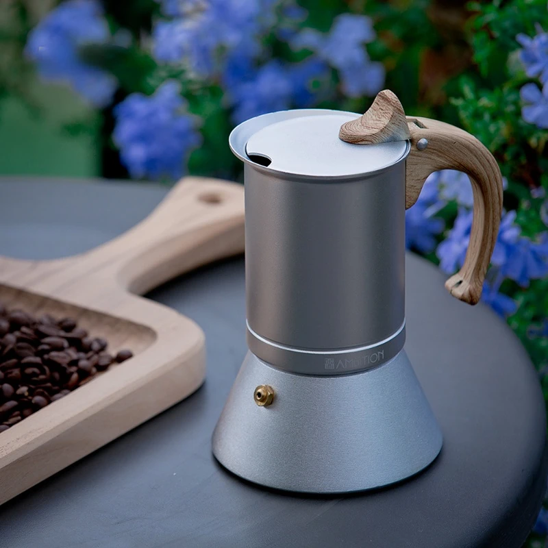 Moka Pot Scandinavian Espresso Home Moka Pot из пищевого алюминия Крышка кофемашины Дно кофейника Индукционный нагрев
