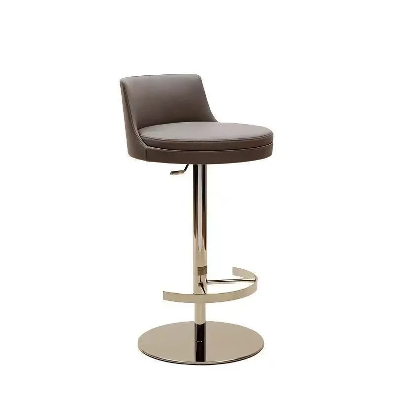 OK Nordic light роскошный вращающийся барный стул Домашняя стойка регистрации высокий стул для бара кафе барный стул можно поднимать и опускать кожаное кресло