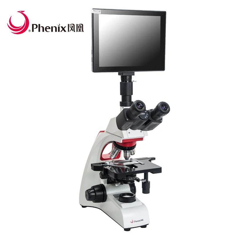 Phenix BMC300 Серии Тринокулярный биологический 9,7-дюймовый ЖК-цифровой Микроскоп для больничной лаборатории Клинический
