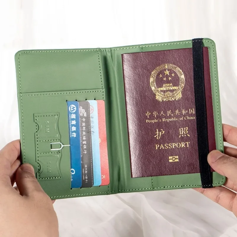 RFID-обложка для паспорта, Многофункциональный водонепроницаемый кошелек для кредитных удостоверений личности, держатель деловых документов, дорожный аксессуар