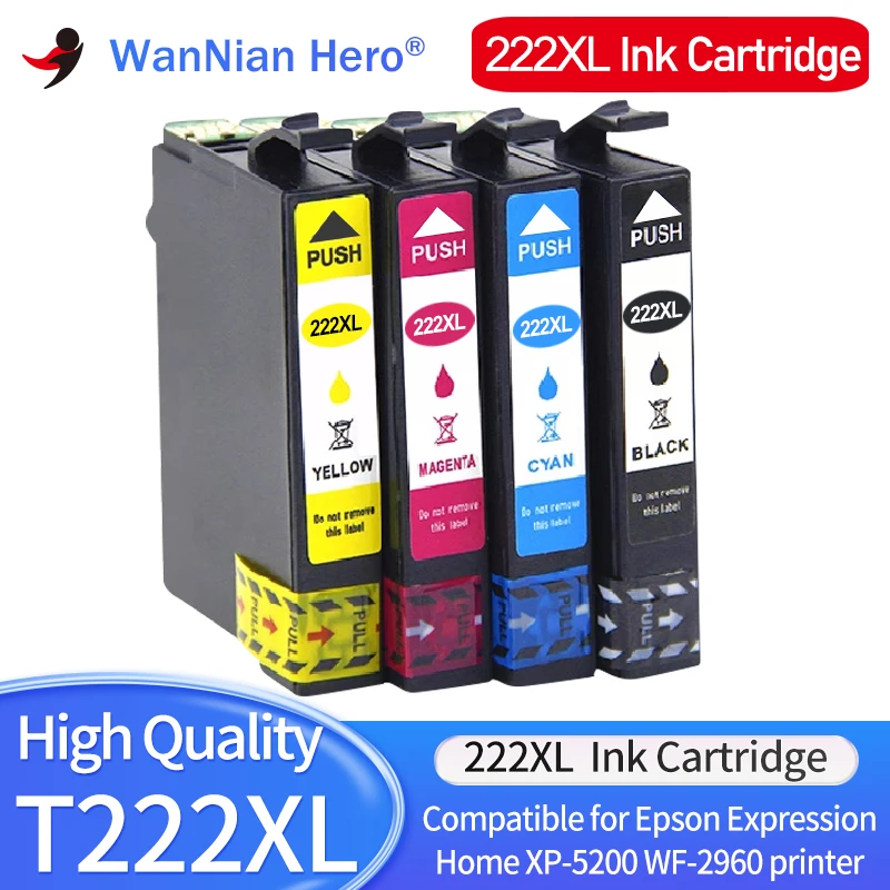 T222XL T222 222XL Совместимый для Epson 222XL T222XL T222 222 Чернильный картридж для принтеров Epson Expression Home XP-5200 WF-2960