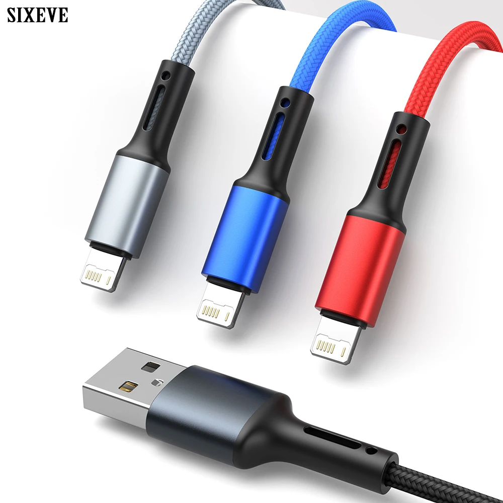 USB-Кабель длиной 2 м 3 м Для iPhone 14 13 12 11 Pro Max X XR XS 8 7 6 s Plus SE Провод Для Быстрой Зарядки Apple Phone Data Charger Шнур длиной 2-3 м