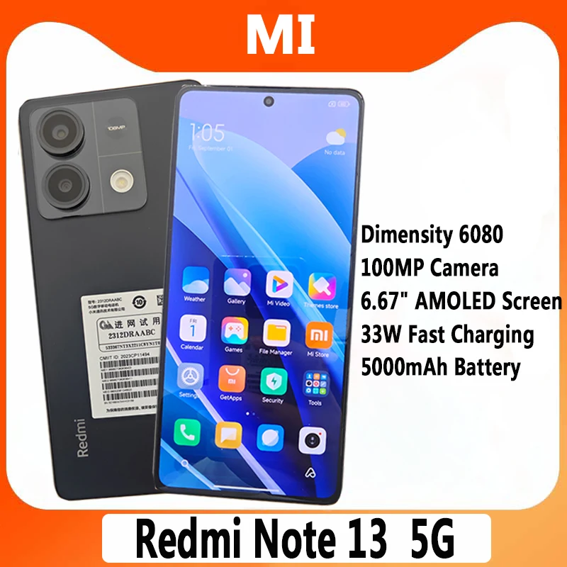 Xiaomi Redmi Note 13 5G Dimensity 6080 6,67 