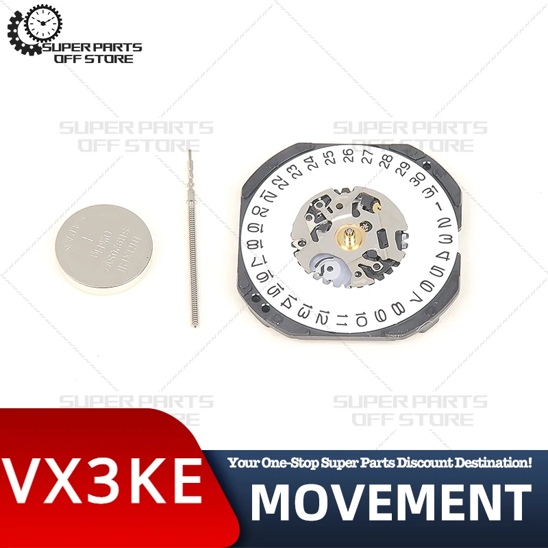 Абсолютно новый и оригинальный японский кварцевый механизм Vx3ke, Двухконтактный механизм VX3 K, Аксессуары для часов