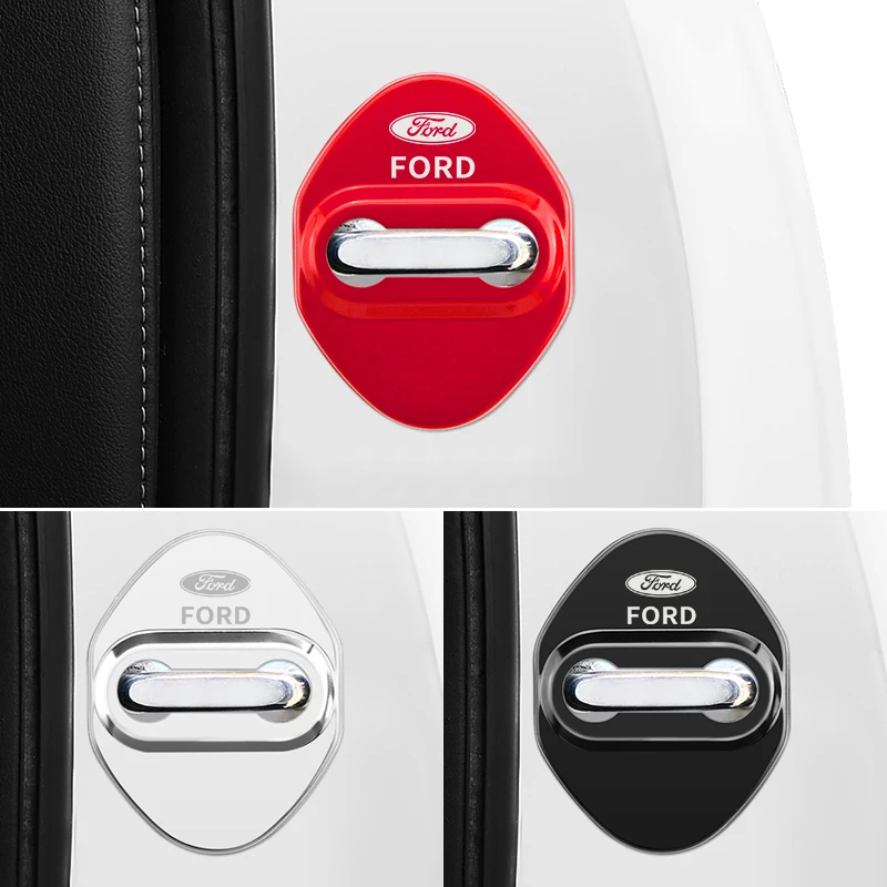 Автомобильный стайлинг Крышка дверного замка с эмблемой Защита от ржавчины для Ford Focus EXPLORER автомобильные аксессуары из нержавеющей стали