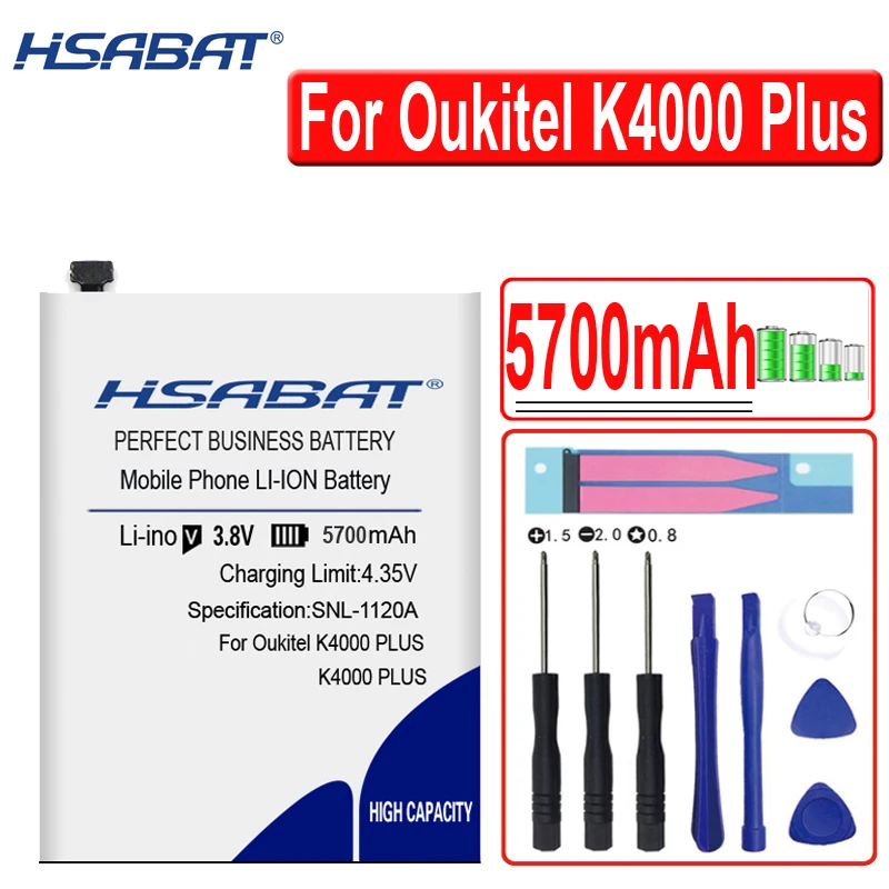 Аккумулятор HSABAT 5800 мАч Для Oukitel K4000 / K4000 Pro / K4000 Plus