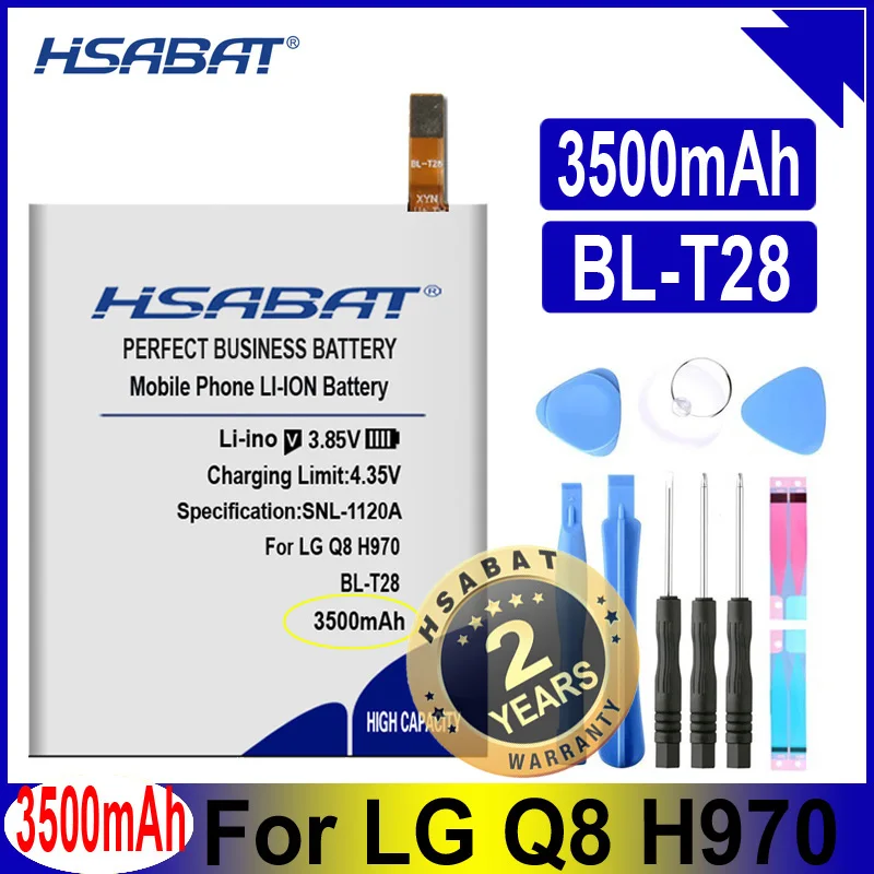 Аккумулятор HSABAT BL-T28 3500mAh для ОПТОВЫХ Аккумуляторов LG Q8 H970 EAC63361501