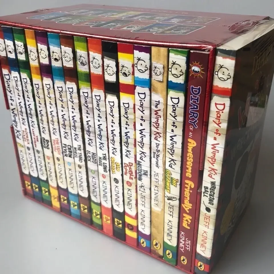 Английский дневник Wimpy Kid Из 16 томов, детская черно-белая книга с картинками, учебник английского языка для внеклассного чтения