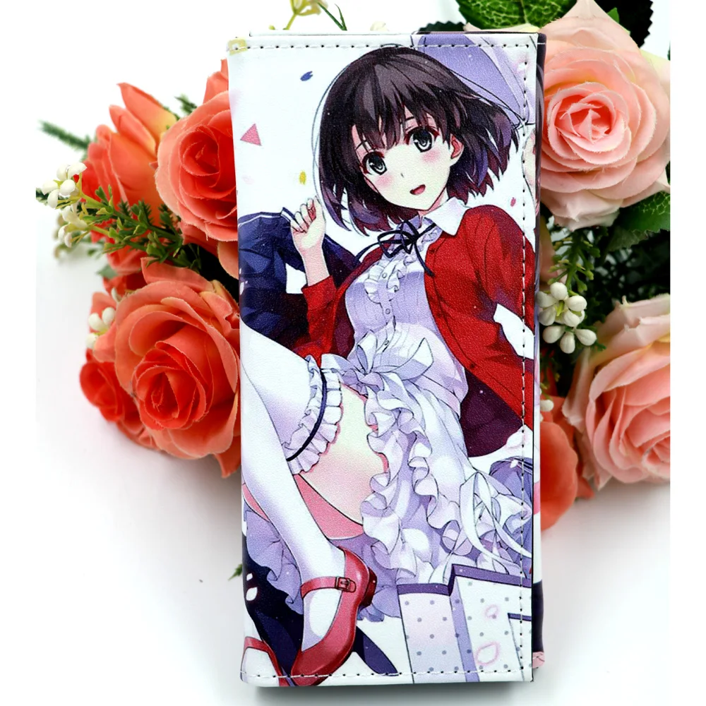 Аниме Saenai Kanojo no Sodatekata Blessing Flowers Двойной длинный кошелек для девочек Megumi Kato Кошелек для монет