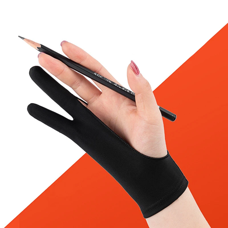 Антисенсорные перчатки для ручной росписи двумя пальцами для планшета, сенсорного экрана, противообрастающей масляной живописи, художественных принадлежностей