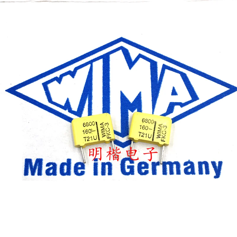Бесплатная доставка 10шт/30шт WIMA Германия желтый конденсатор FKC3 160V 0.0068 МКФ 6800PF 682 6N8 P = 10 мм