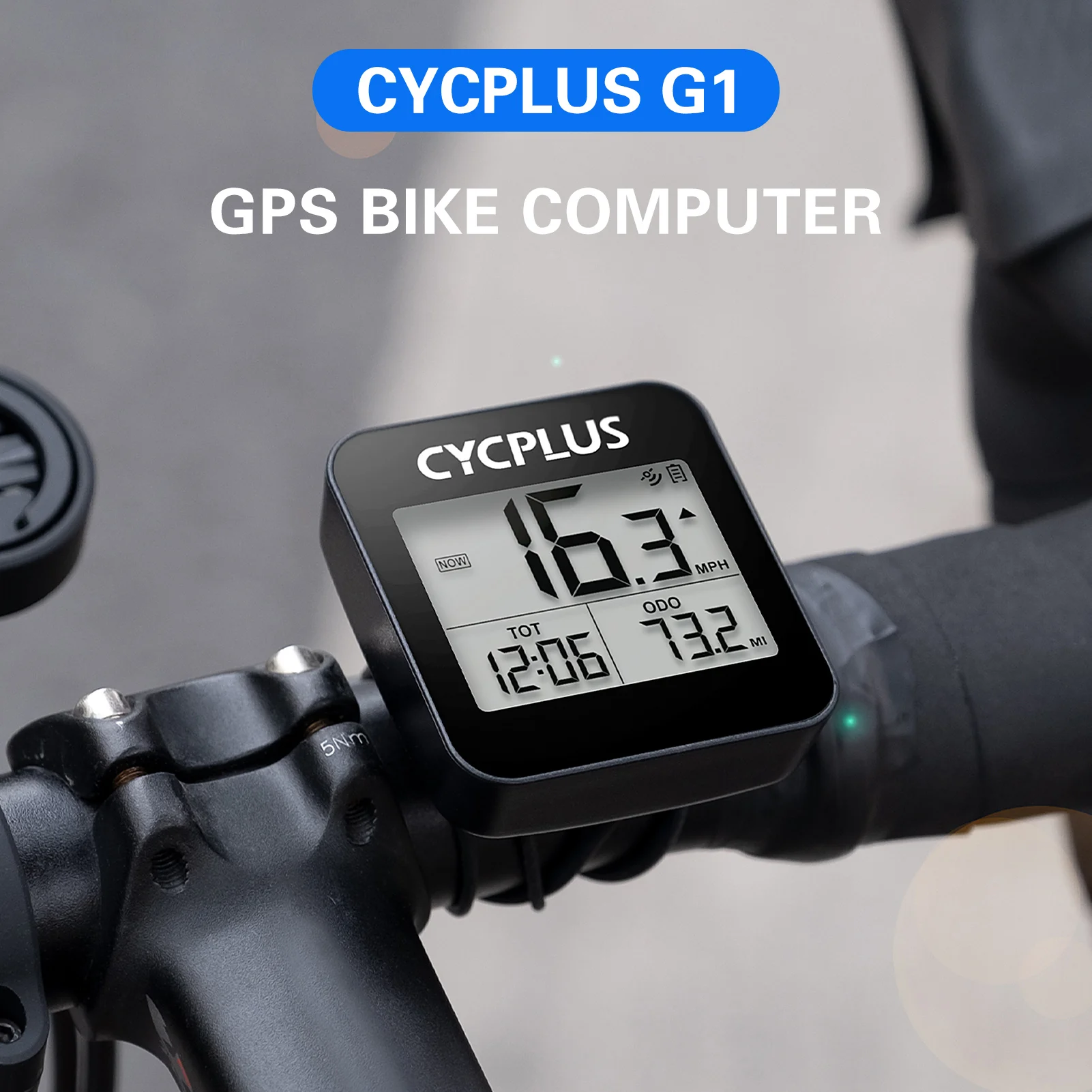 Беспроводной велокомпьютер CYCLPLUS с GPS и держателем IPX6, водонепроницаемый велосипедный спидометр, секундомер для велосипеда