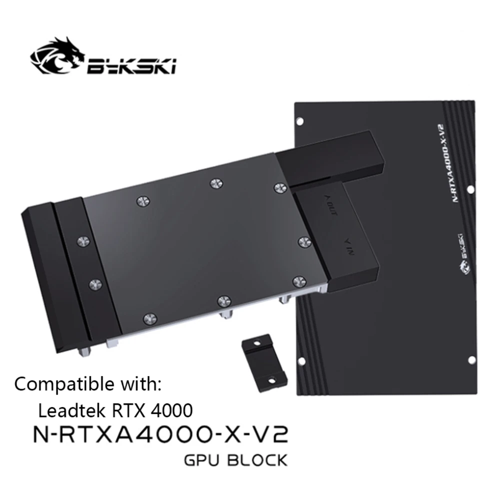 Блок Водяного Охлаждения Графического процессора Bykski N-RTXA4000-X-V2 Для Leadtek RTX A4000 С Цельнометаллической Крышкой И Задней Панелью