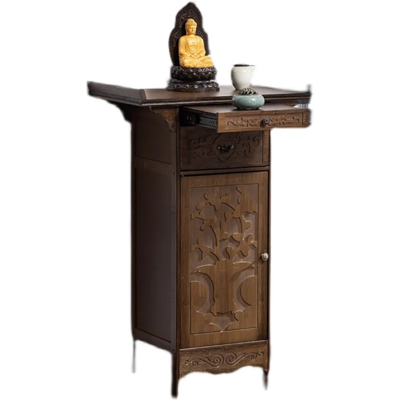 Бытовой стол Будды экономичный для храма предков, буддийского святилища из массива дерева, стол для поклонения Богу богатства