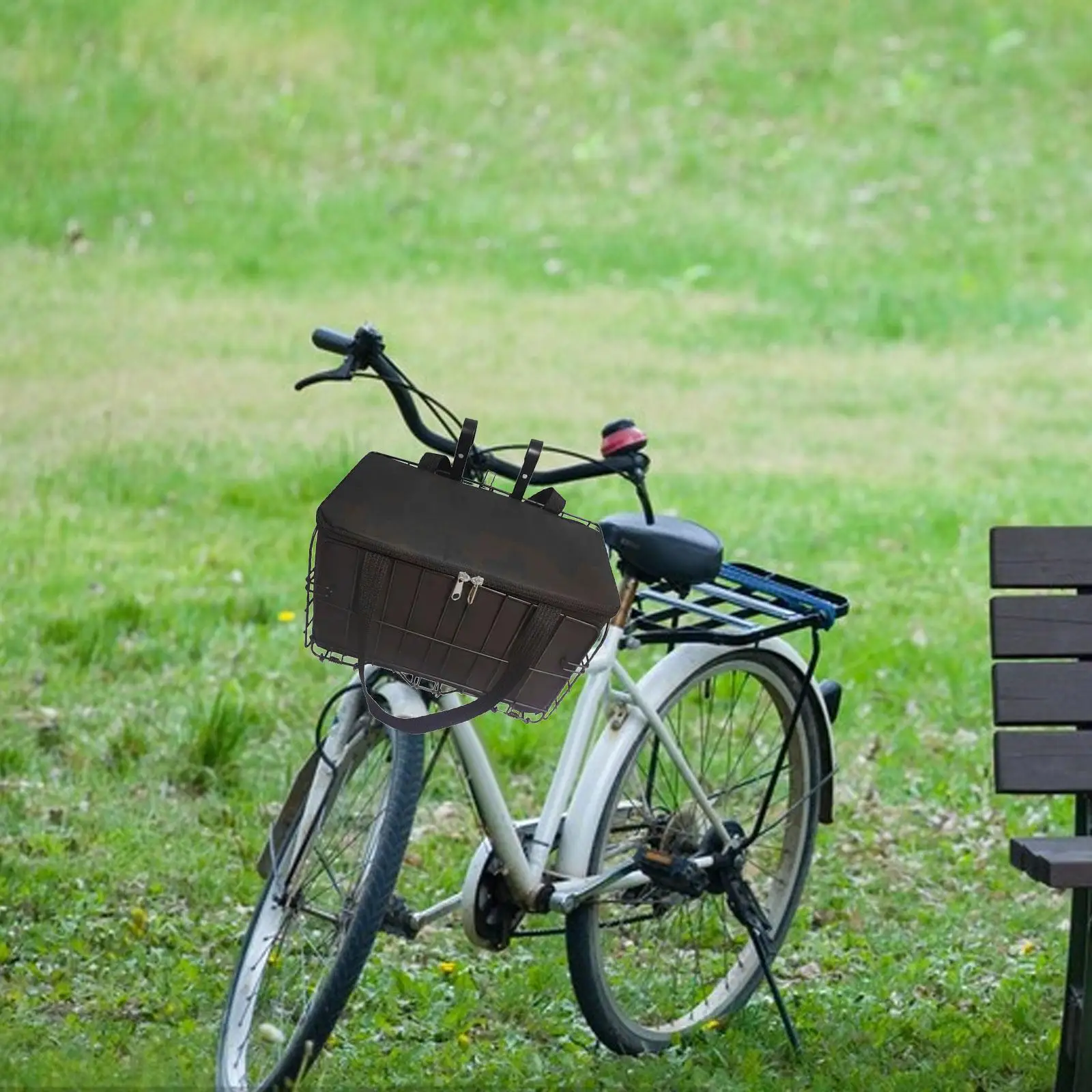 Велосипедная Корзина на Переднем Руле с Сумкой Для Хранения Cat Carrier Прочный Металлический Багажник Для Велосипеда