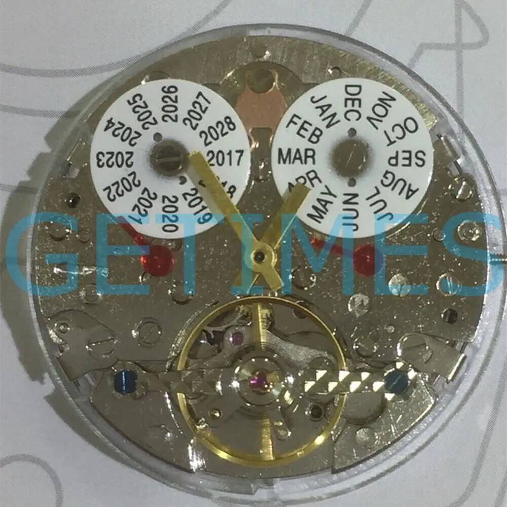 Вечный календарь китайского производства при 12 механических механизмах, полое балансирное колесо при 6
