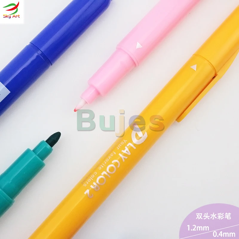 Водная ручка для вывесок Tombow Play Color 2 с Двумя наконечниками На выбор Из 36 цветов WS-TP, Двухголовочная флуоресцентная ручка На водной основе