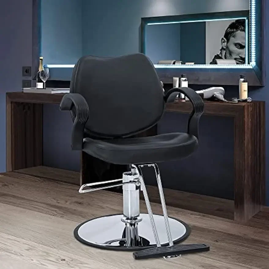 Вращающееся на 360 градусов Парикмахерское кресло для укладки волос, Регулируемое гидравлическим приводом, Шампунь для красоты, Парикмахерское кресло для мужчин