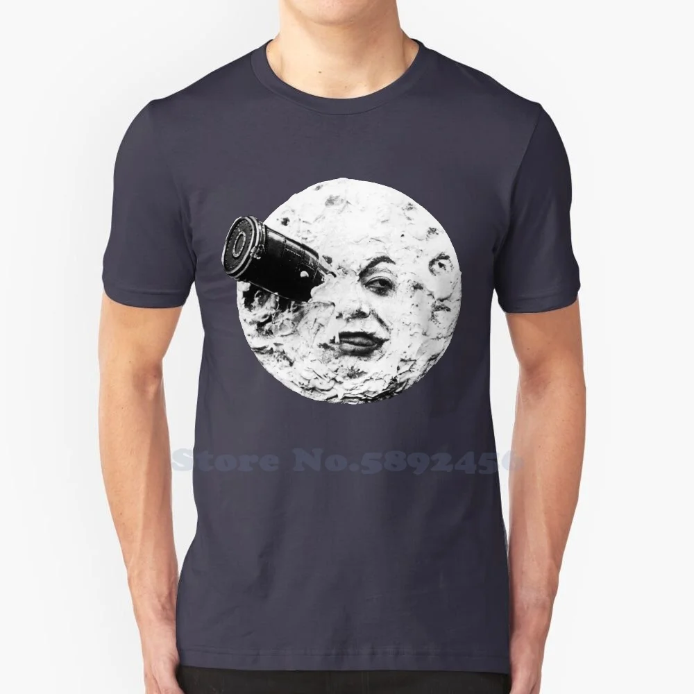 Высококачественная футболка Moon Méliès из 100% хлопка