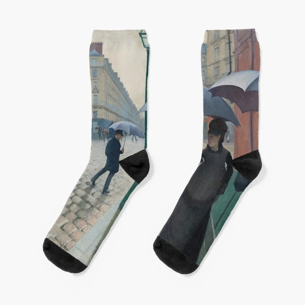 Гюстав Кайботт. Парижская улица; Дождливый день, 1877 год. Носки зимние короткие мужские носки Роскошные женские