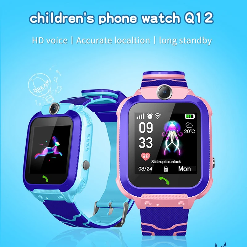 Детские Умные Часы Gsm Locator Touch Screen Tracker Базовая станция Sos Lbs /beidou Positioning Watch Для Детей Children