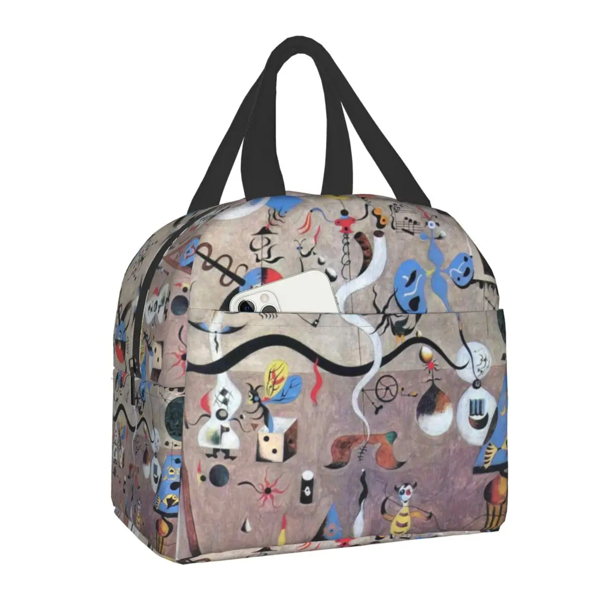 Джоан Миро, абстрактное граффити, изолированная сумка для ланча для женщин, сменный охладитель в стиле сюрреализма, термос для ланча, Пляжный кемпинг, путешествия