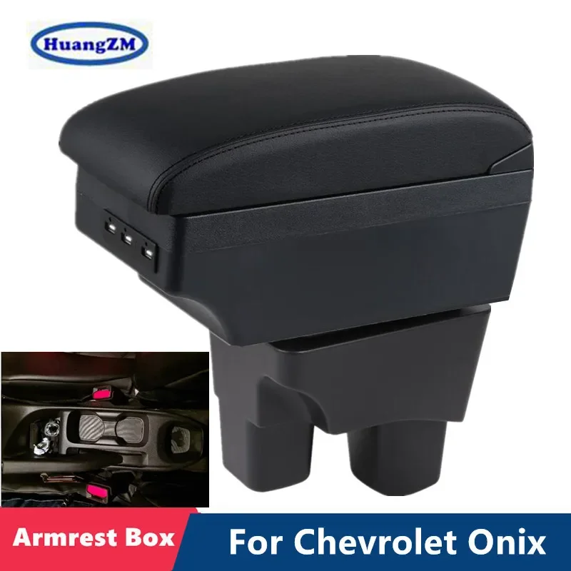 Для Chevrolet Onix Подлокотник коробка Для Chevrolet Onix Автомобильный Подлокотник Коробка Центральный ящик для хранения Интерьер USB зарядка Автомобильные аксессуары