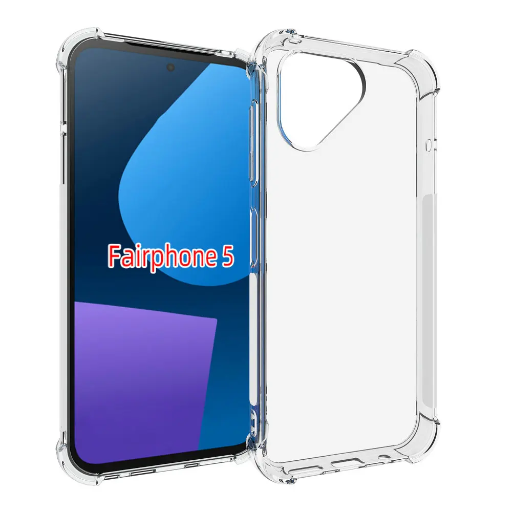 Для Fairphone 5 Высококачественный чехол из ТПУ, прозрачный чехол из ТПУ от nti-Shock для Fairphone 5