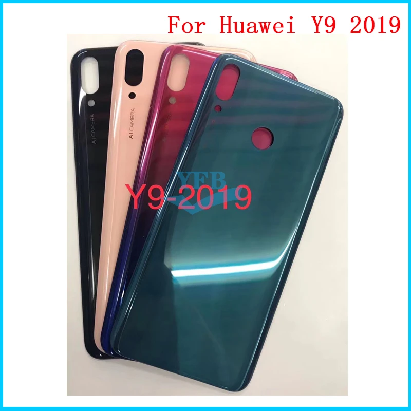 Для Huawei Y9 2019 Задняя крышка батарейного отсека Задняя панель дверной корпус Запасные части для корпуса