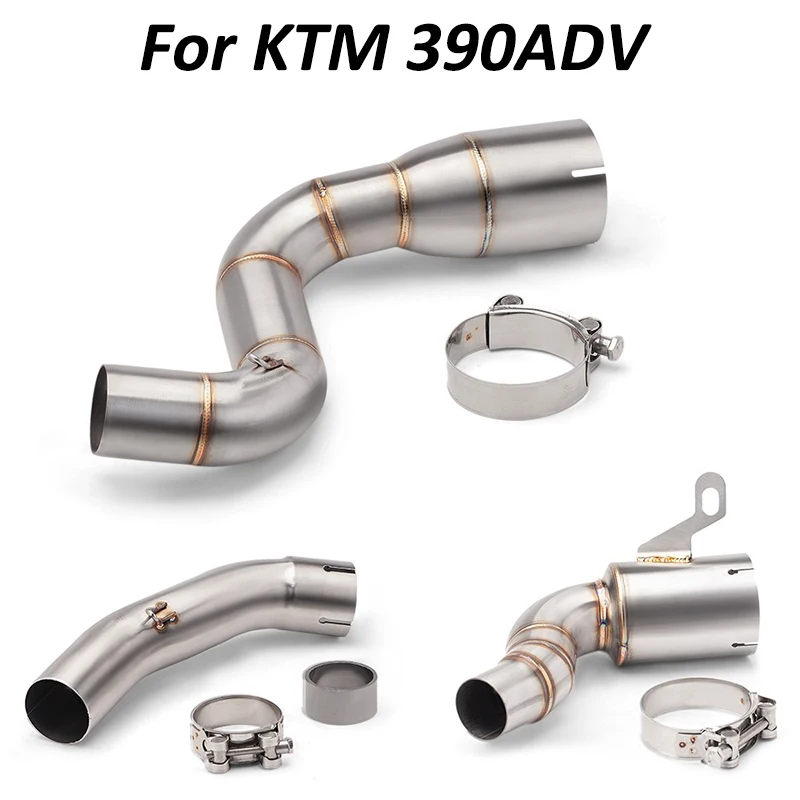 Для KTM 390 Adventure 2020-2023 250 Adventure 250 390 ADV 250ADV 390ADV Труба Среднего Звена Выхлопной трубы Мотоцикла для Мотокросса