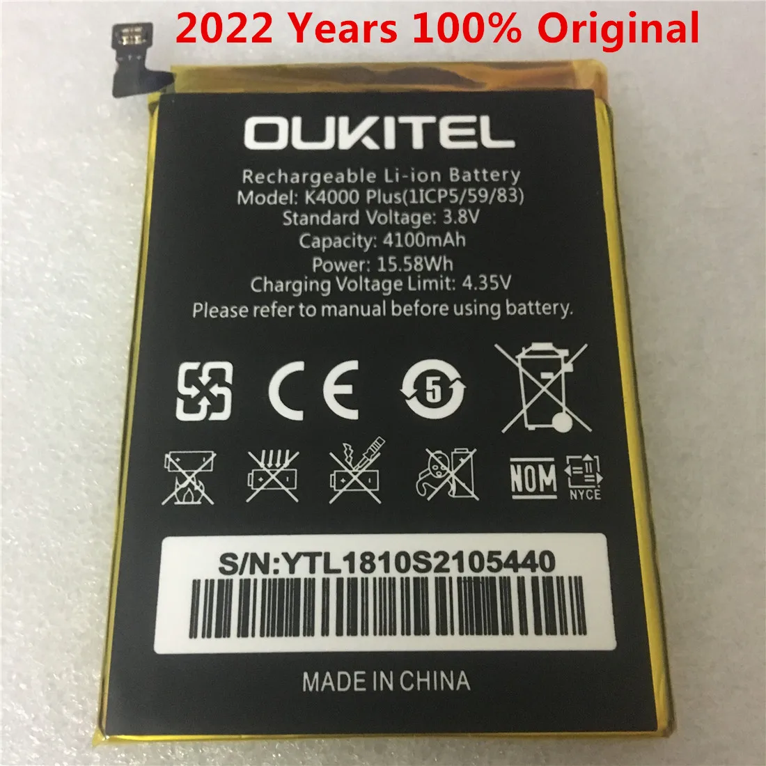 Для Oukitel K4000 плюс батарея замена высокое качество большой емкости 4100mAh резервного копирования батерия