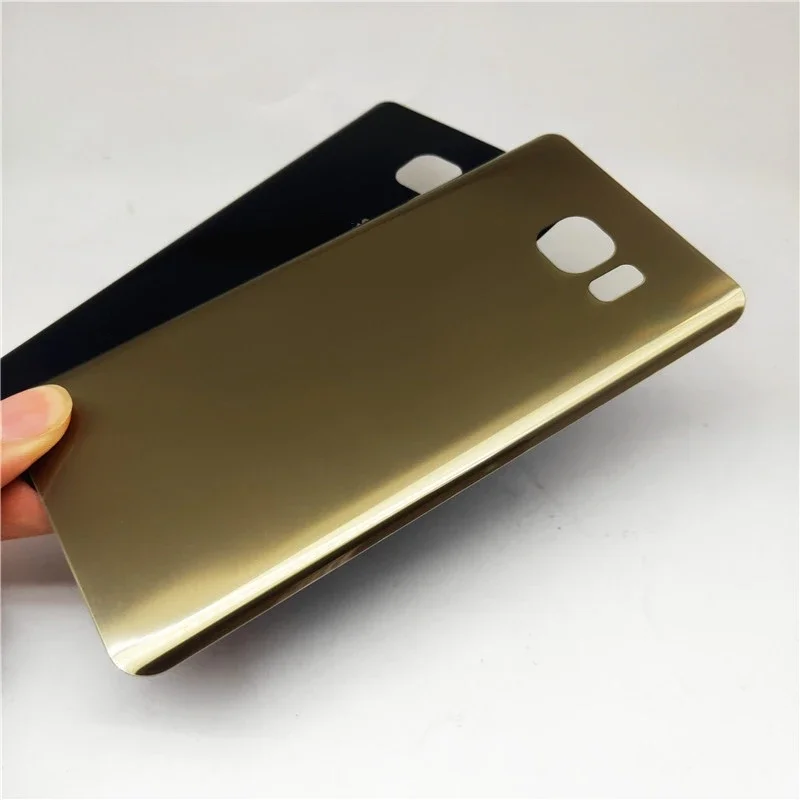Для Samsung Galaxy Note 5 N920 N920F Задняя Крышка Аккумулятора Note5 Задняя Дверь 3D Стеклянная панель Корпус Заменить