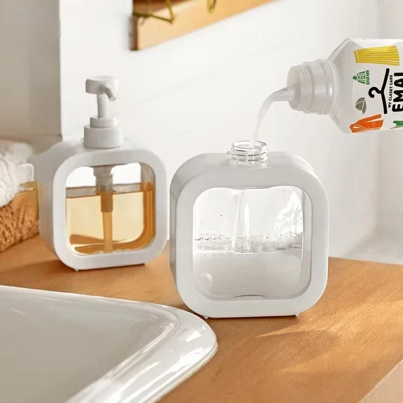 Дозатор для пустых бутылок для ванной многоразового использования с пресс-насосом для мыла, шампуня, лосьона для душа, Портативная бутылка для мытья рук для путешествий