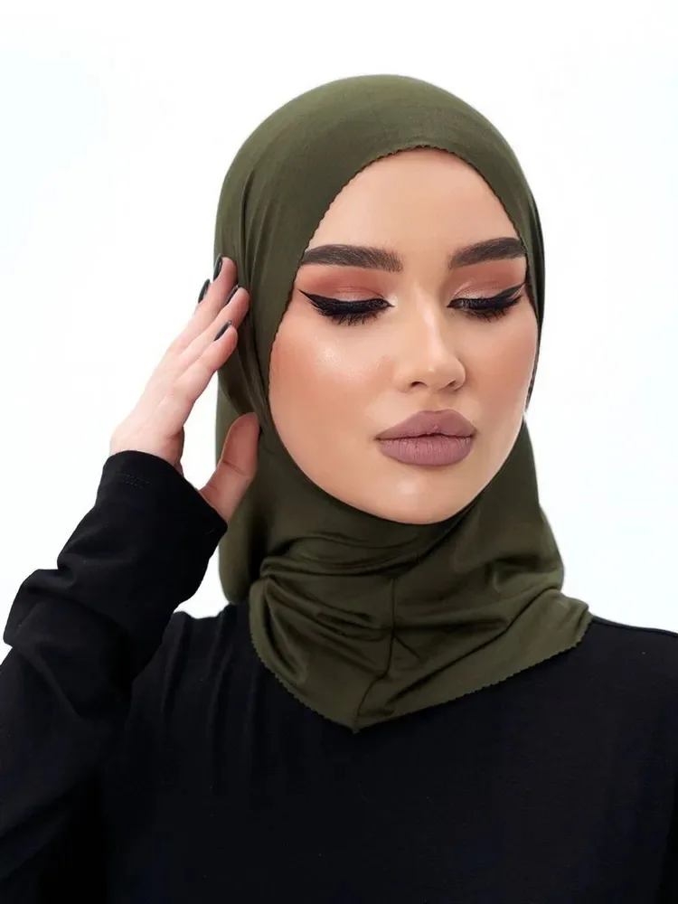 Женский хиджаб, арабский платок, однотонные легкие шали, мусульманский тюрбан, исламский Химар