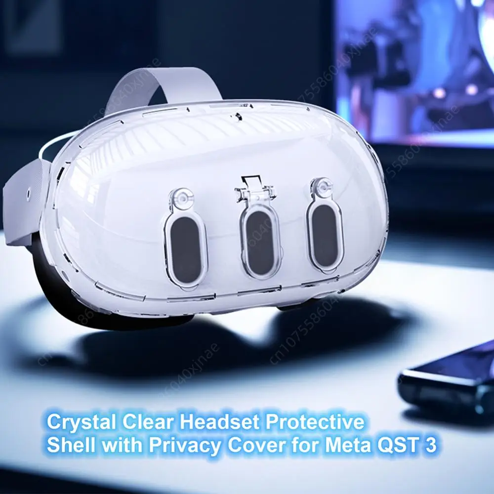 Защитный чехол VR Shell, противоударный защитный чехол, прозрачная передняя защита от падения VR Shell для гарнитуры Meta Quest 3 VR.